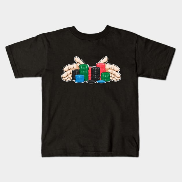 Poker All IN Kids T-Shirt by Markus Schnabel